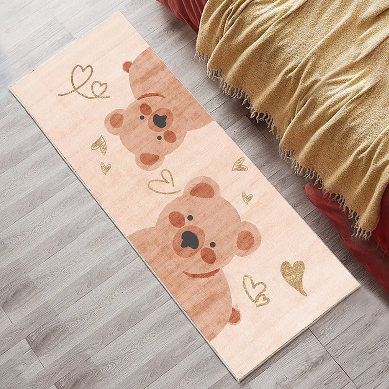 BowLift | Cute Bedroom Rug Multicolored Cartoon Print Indoor Rug Polyester Anti-Slip Back Pet-Friendly Carpet