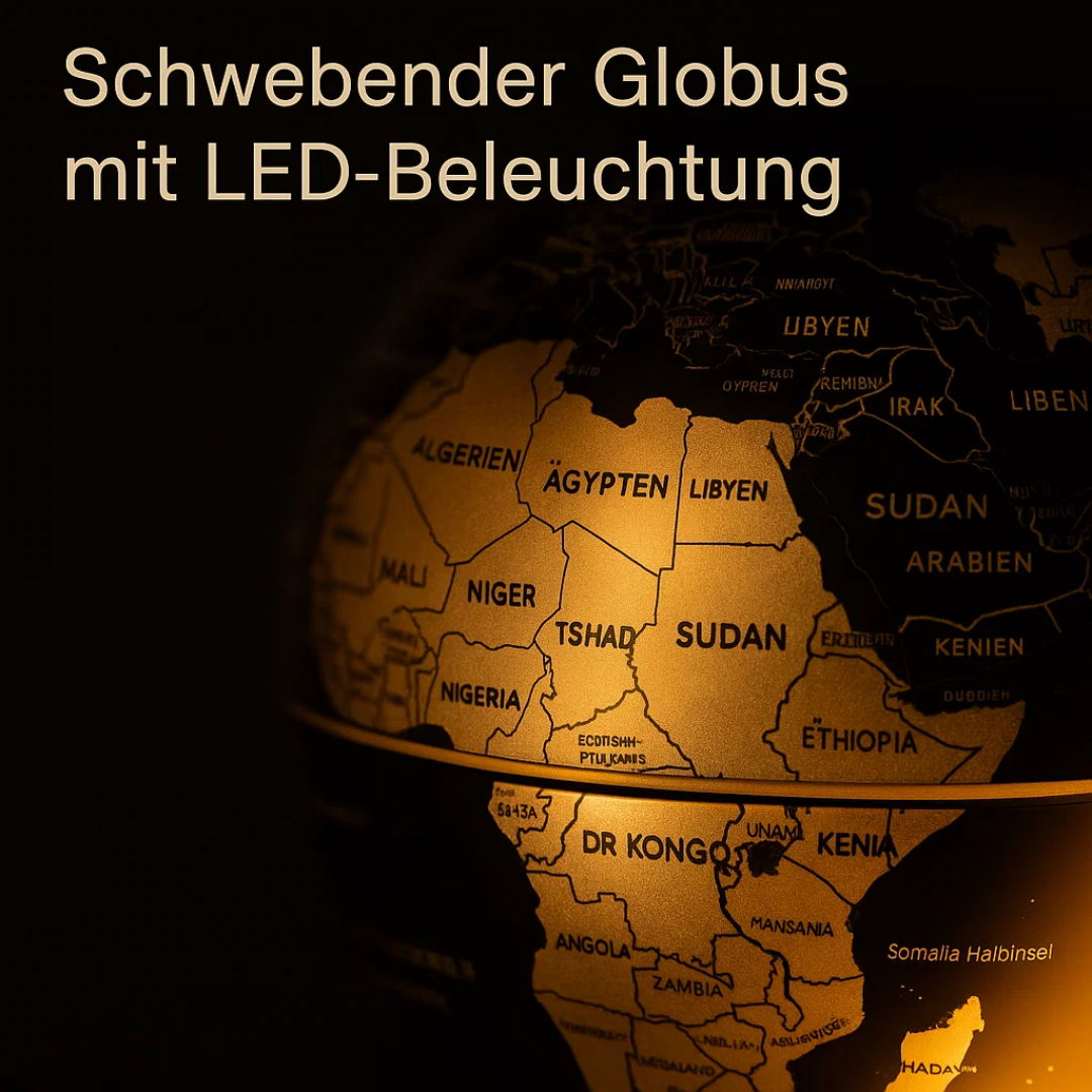 BowLift | AstroGlobe LED World Globe – Floating Globe Lamp with Magnetic Suspension