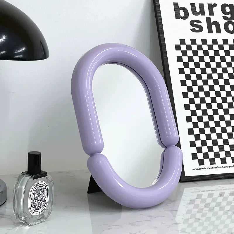 BowLift | Elegant Irregular Oval Shaped Tabletop Mirror for Home Décor