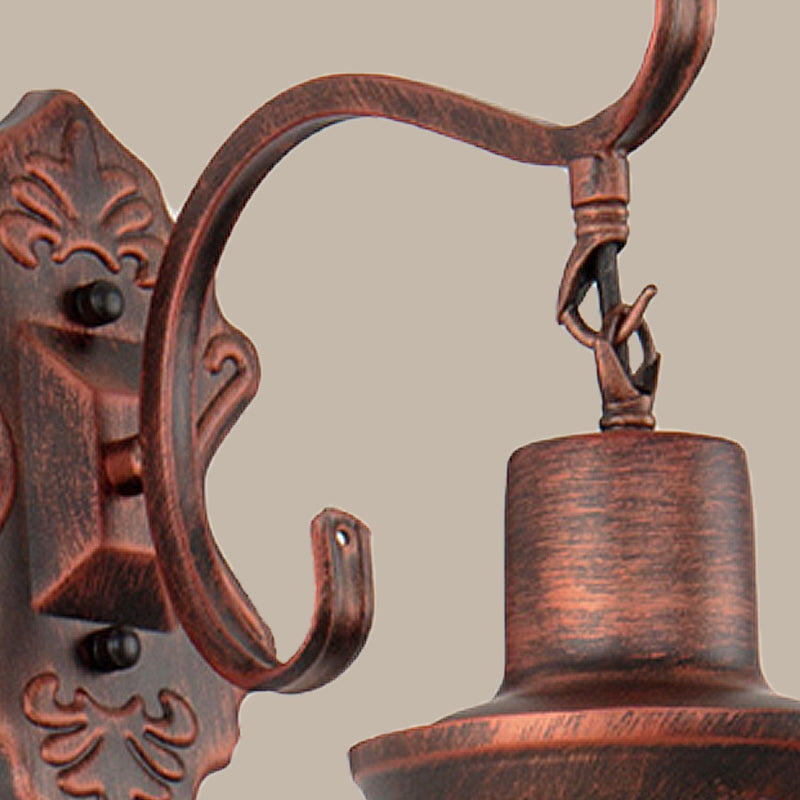 BowLift | Weather Copper A Light Wall Lamp Rustic Style Clear Glass Petroleum Lighting Fixture