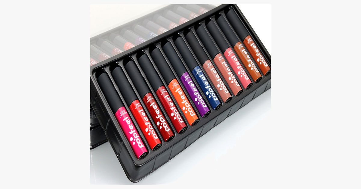 BowLift | Eternal Velvet Matte Lipstick Set with 12 Shades – Your Everyday Look