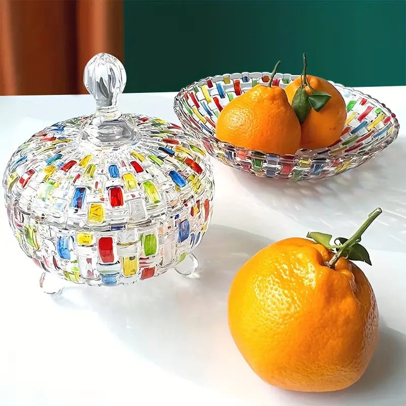 BowLift | Glass jar for candies – colorful patterns adding charm to any space