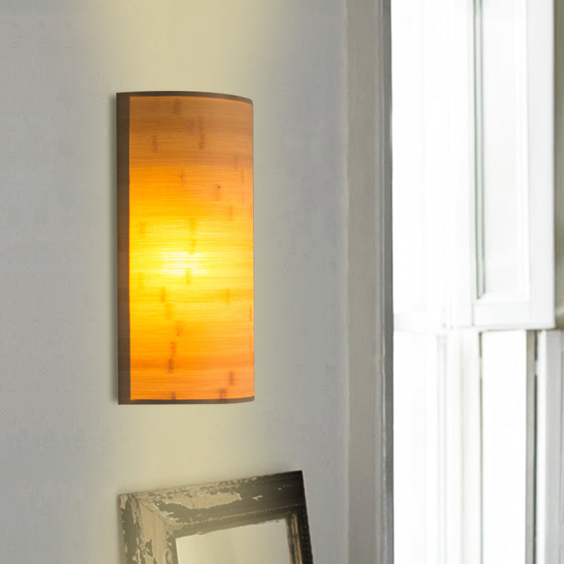 BowLift | Bamboo Half Cylinder Wall Light Modern 2 Bulbs Wall Lighting Fixture made of Wood for the Living Room