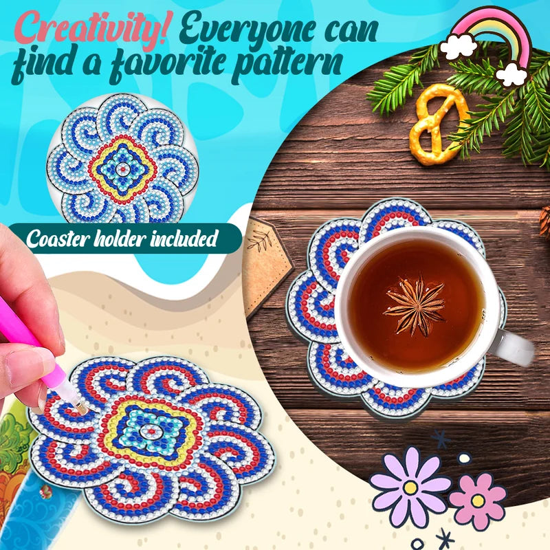 BowLift | Diamond Crafts Coaster Diamond Painting Coaster (Mandala)
