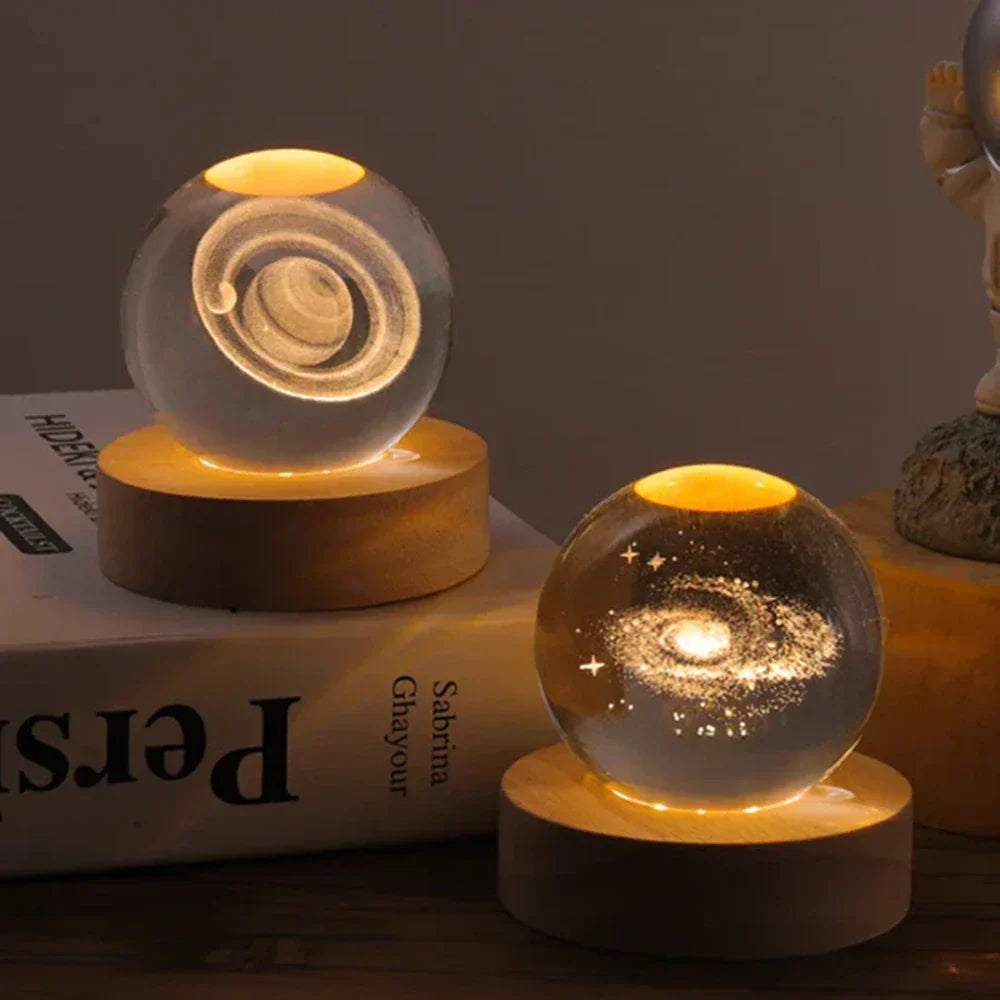 BowLift | LED Night Light with 3D Crystal Sphere