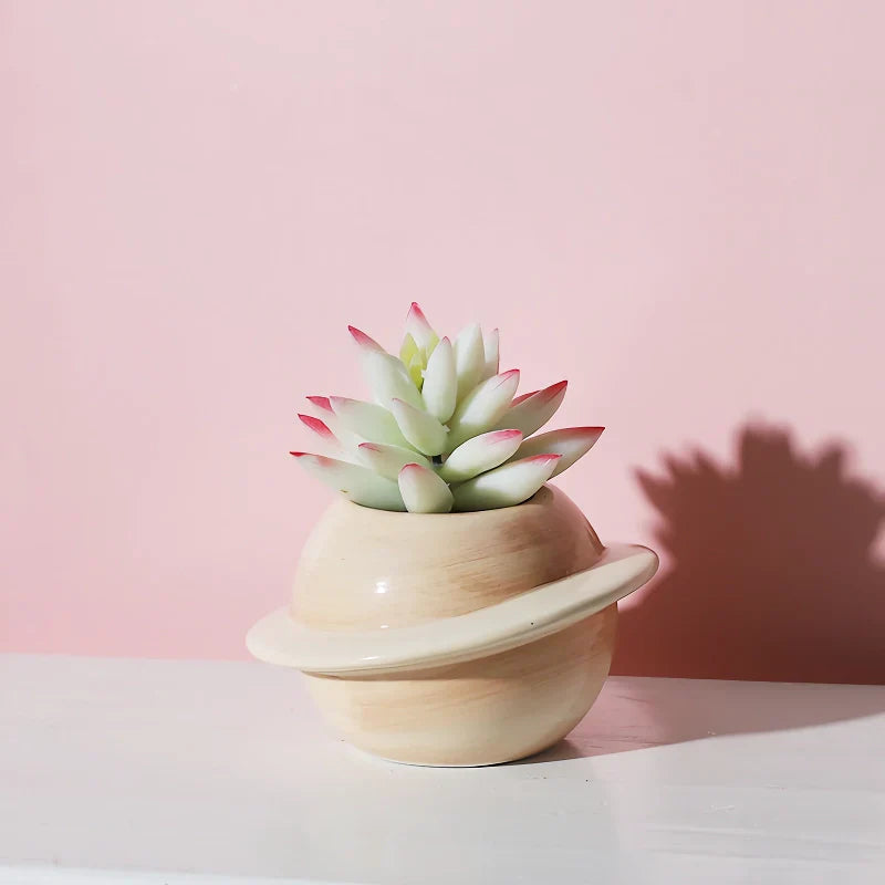 BowLift | Mini Planet Shape Ceramic Succulent Flower Pot