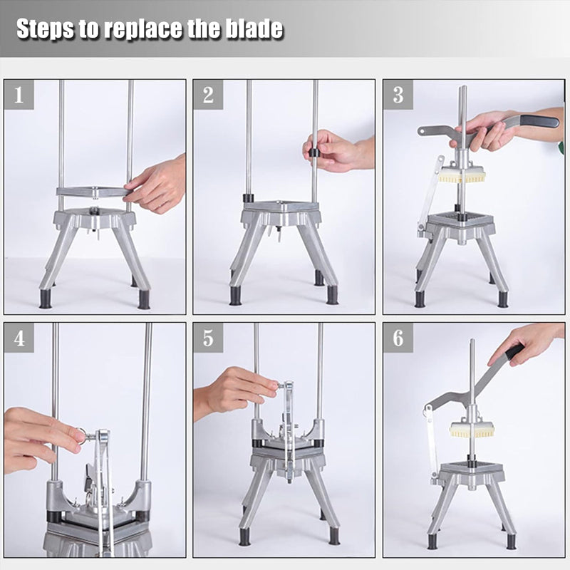 BowLift | 1/2 inch Dicer Blade Replacement Chopper Blade Commercial Stainless Steel Blade for French Fry Cutter
