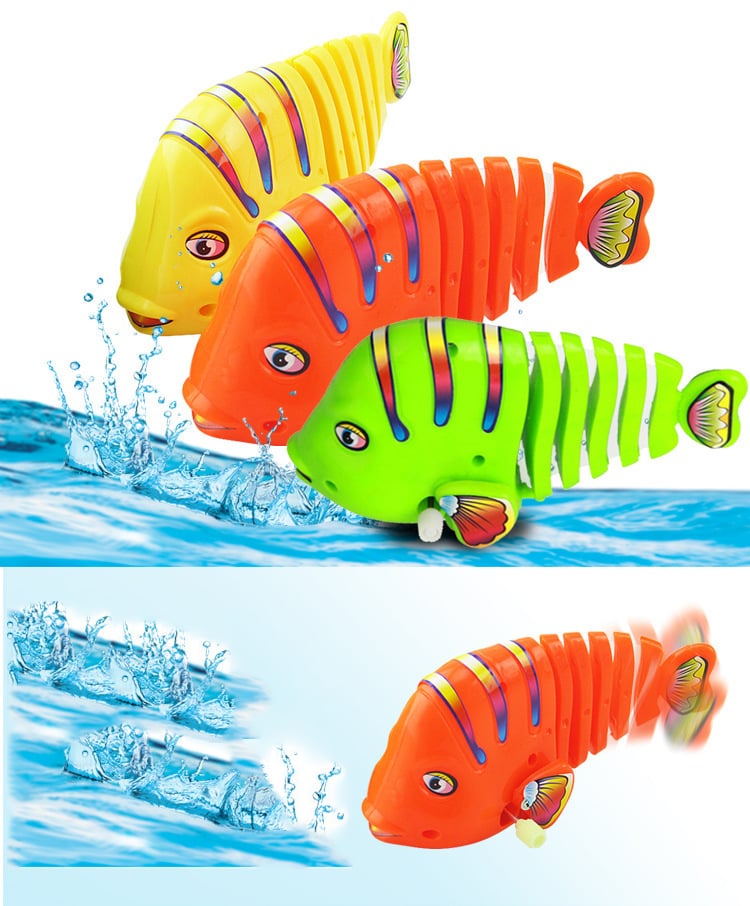 BowLift | Plastic Wind-Up Wiggle Fish Toys