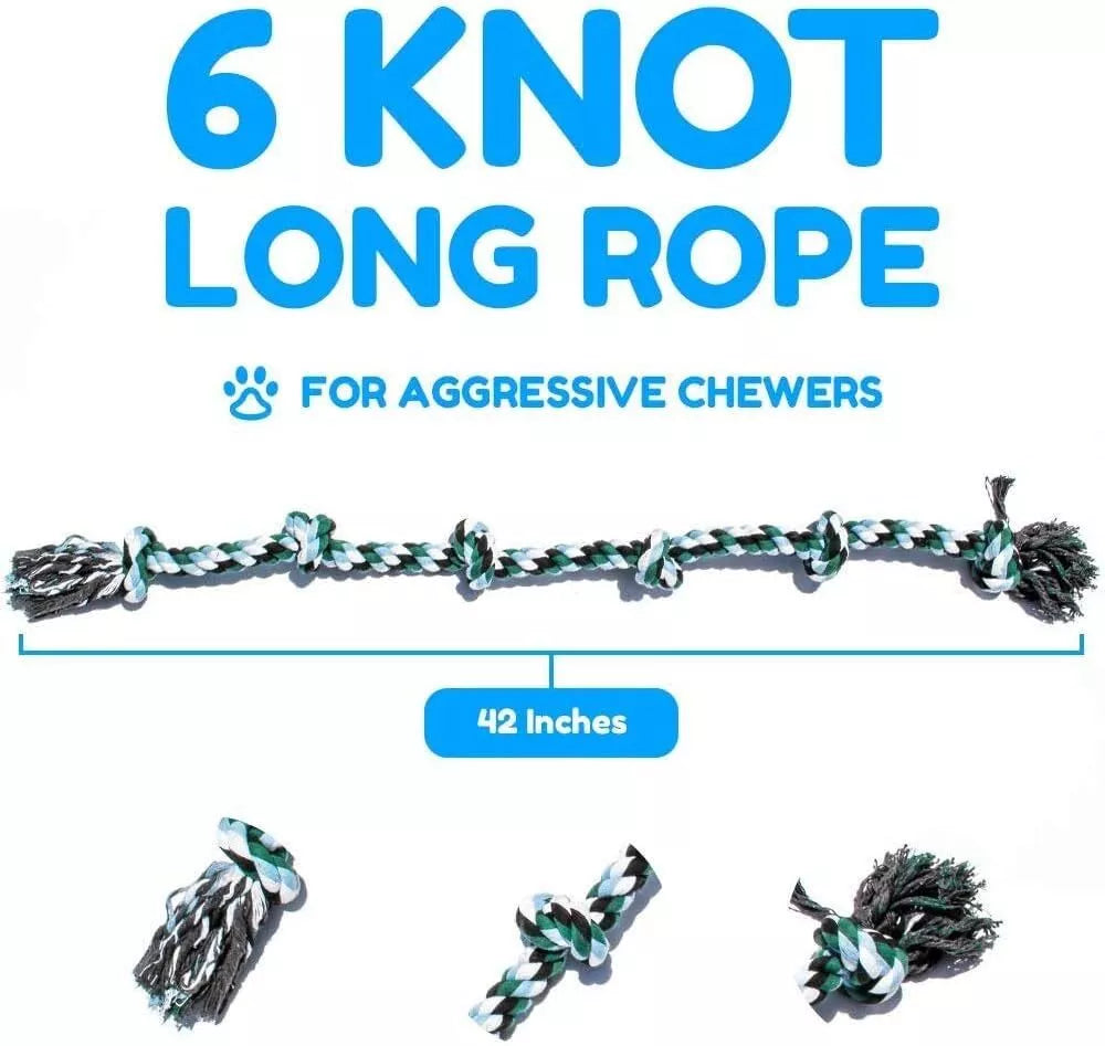 BowLift | Indestructible 6 Knot Dog Rope Toy