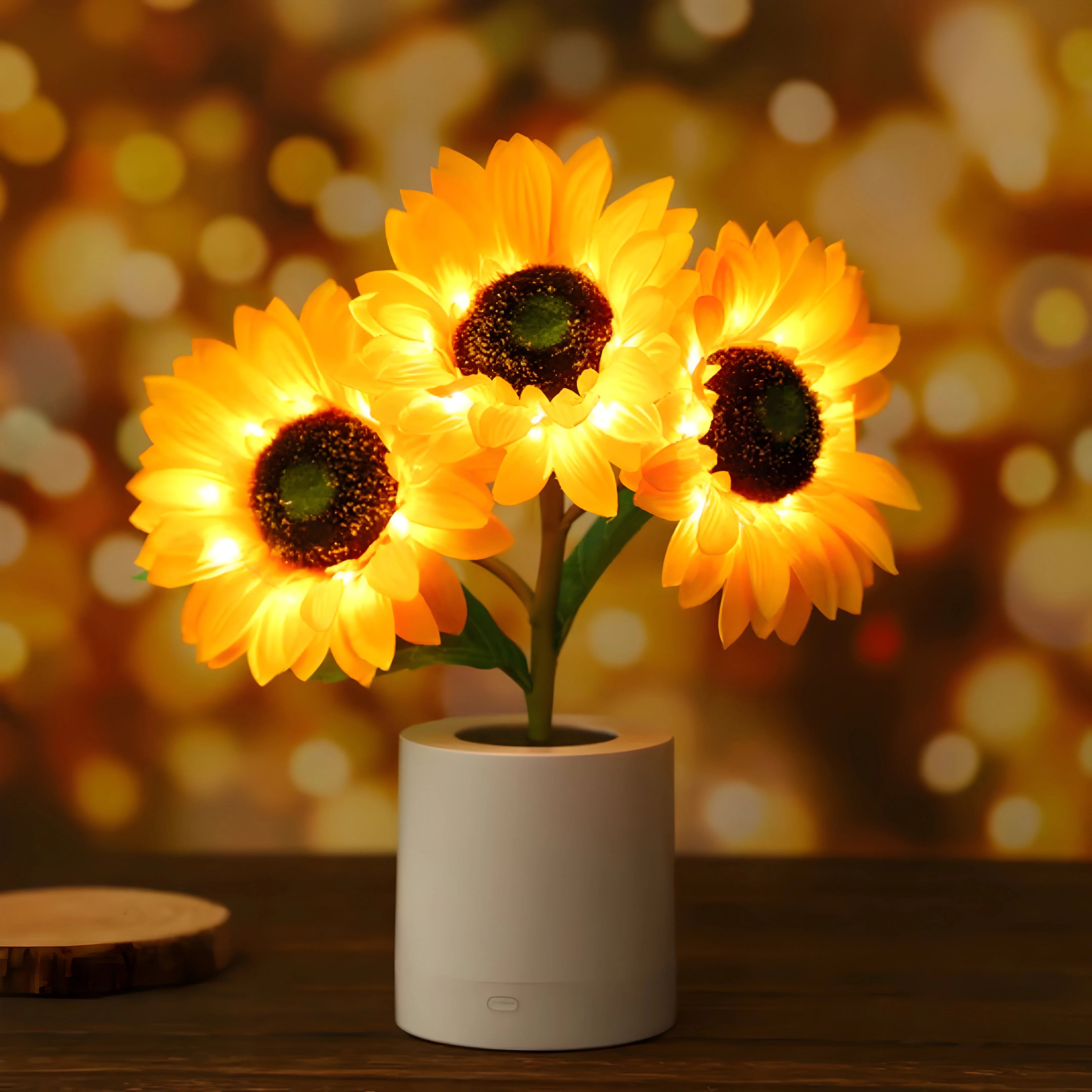 LunaraBloom - Radiant Sunflower LED Table Lamp