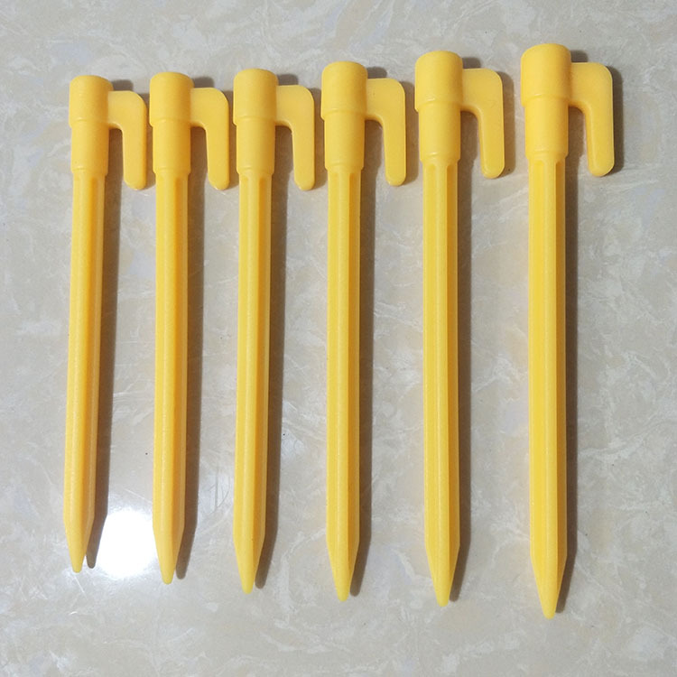 BowLift | Plastic Tent Stakes with Hooks – Camping Tent Pegs for Tarps and Canopies
