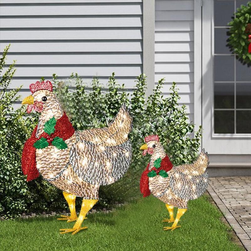 BowLift | Bright Chicken with Scarf Christmas Decoration