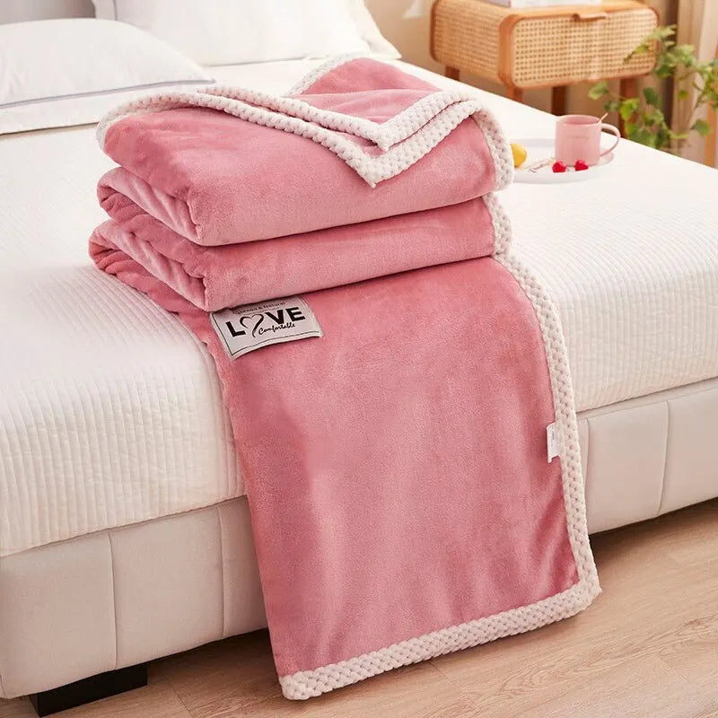 BowLift | Flannel Fleece Snuggle Blanket in Pink