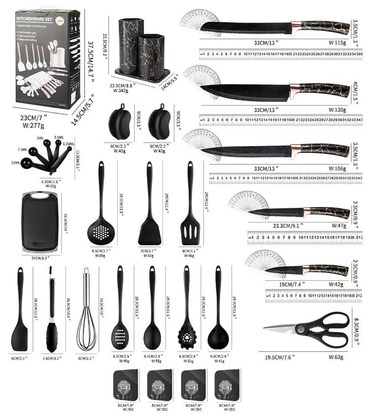 BowLift | ChefSet – 29-piece kitchen and knife set