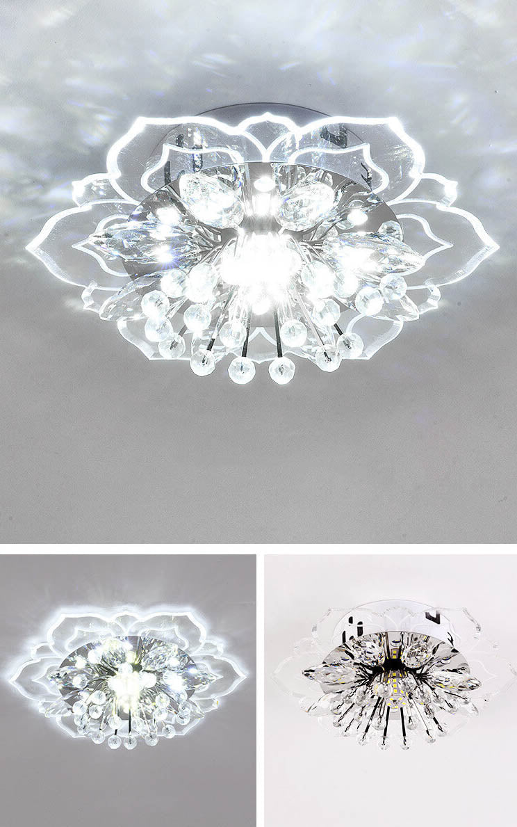 BowLift GlowPetal | LED Crystal Ceiling Light | Flower Shaped, RGB Color Changing & Energy Efficient