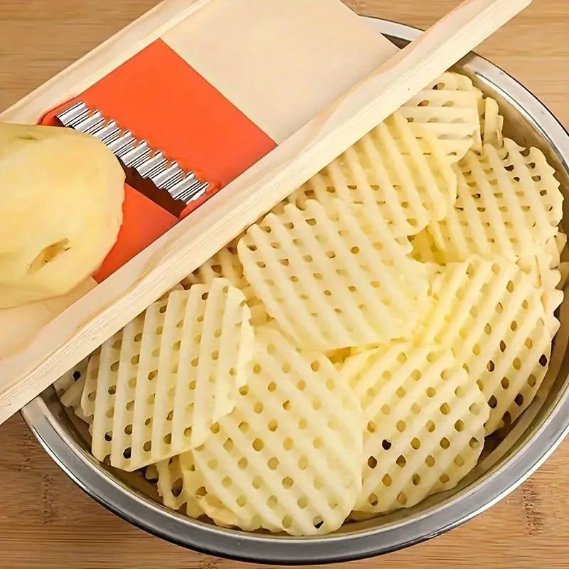 BowLift | Wooden Handle Potato Chips Slicer