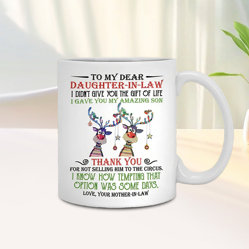 BowLift | I have given you my amazing son - Best gift for daughter-in-law mugs