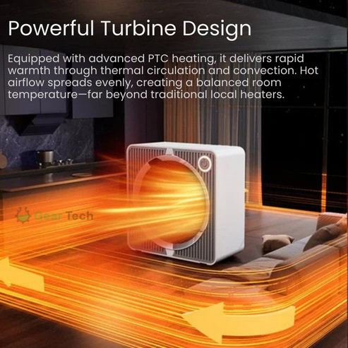 BowLift | 500W Electric PTC Ceramic Heater | Rapid Heating, Energy Efficient & Safe for Indoor Use in Winter