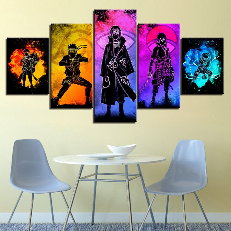 BowLift | 5 piece Naruto Anime - canvas wall art painting