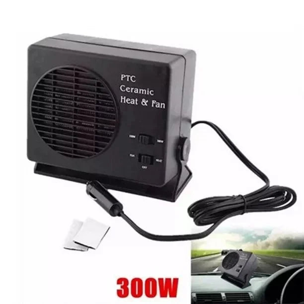 BowLift | 12V Ceramic Car Heater | 150W-300W Portable Fan with Automatic Thermostat for Winter Use in Vehicles