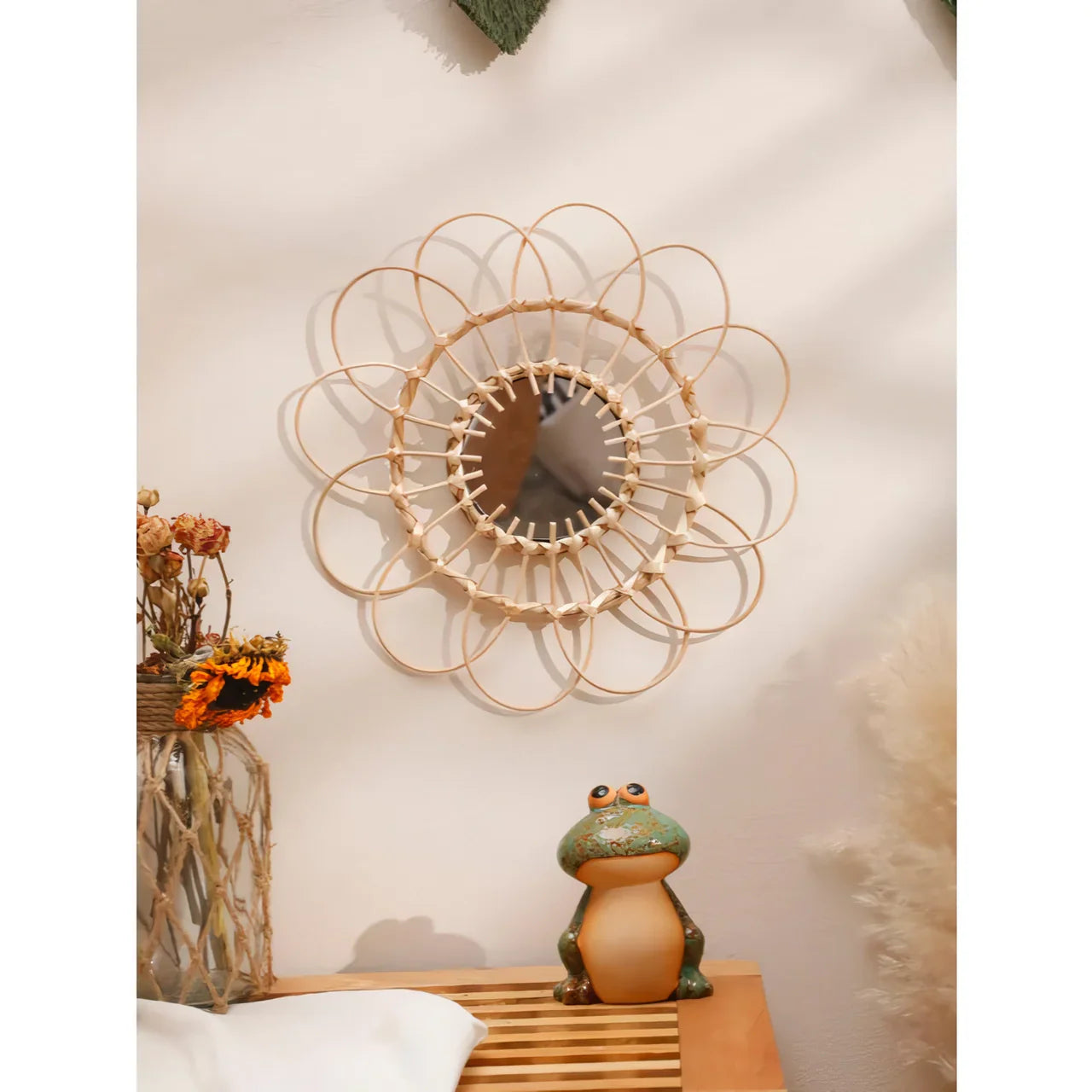 BowLift | Handmade Rattan Decorative Wall Mirror