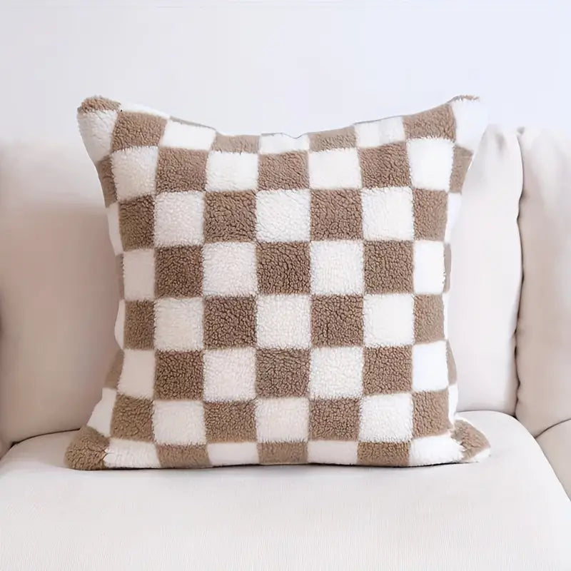 BowLift | Checkerboard Faux Fur Pillowcase