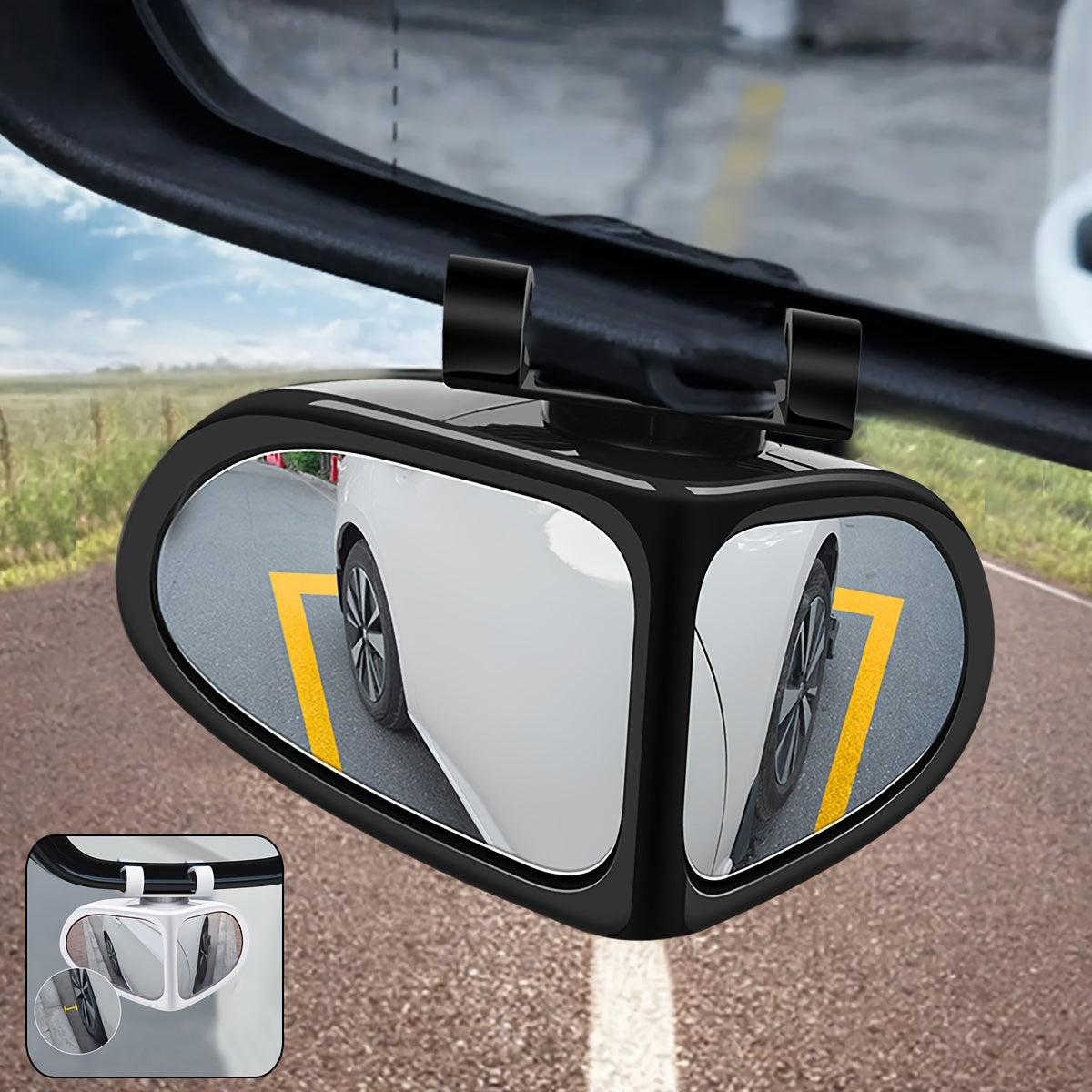 BowLift | SafeSight HD Blind Spot Mirrors – 360° Adjustable Car Mirrors for Extra Visibility