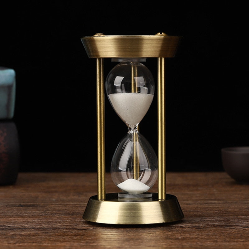 BowLift | 3/5/10 Minutes Retro Metal Craft Hourglass Pendulum Home Office Desktop Arrangement Ornament Sand Timer Sand Glass Decoration