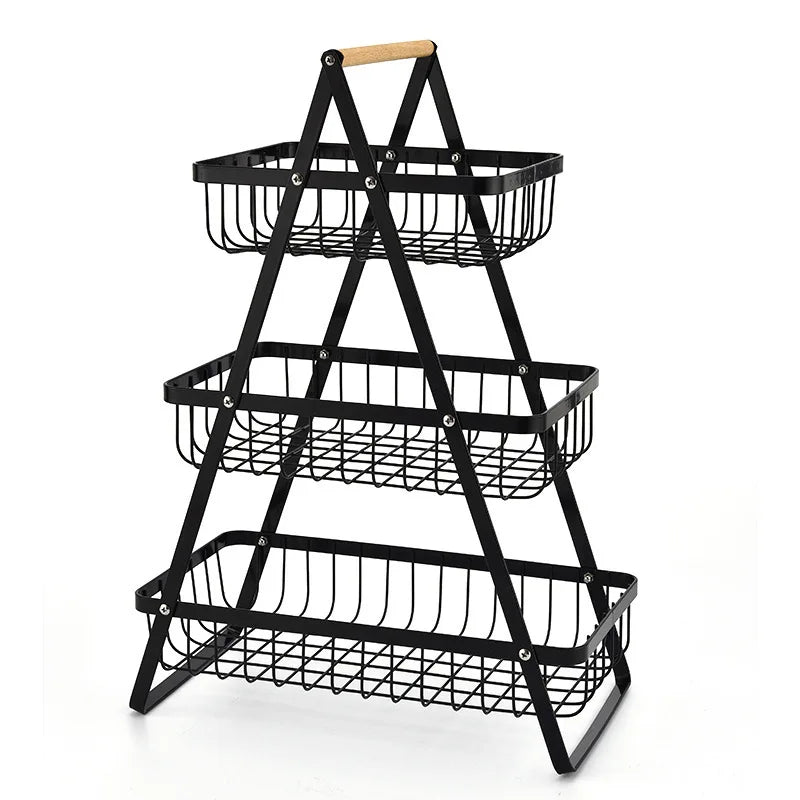 BowLift | 3-Tier Fruit Basket Stand – Space-Saving Kitchen Storage
