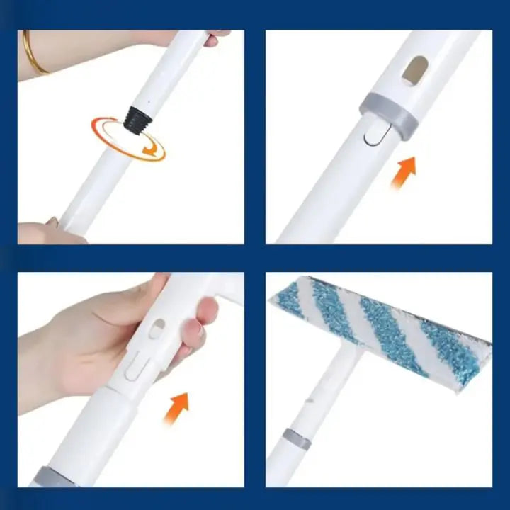 BowLift | 3-in-1 Window Cleaner with Extension & Spray Function + 3 Cloths