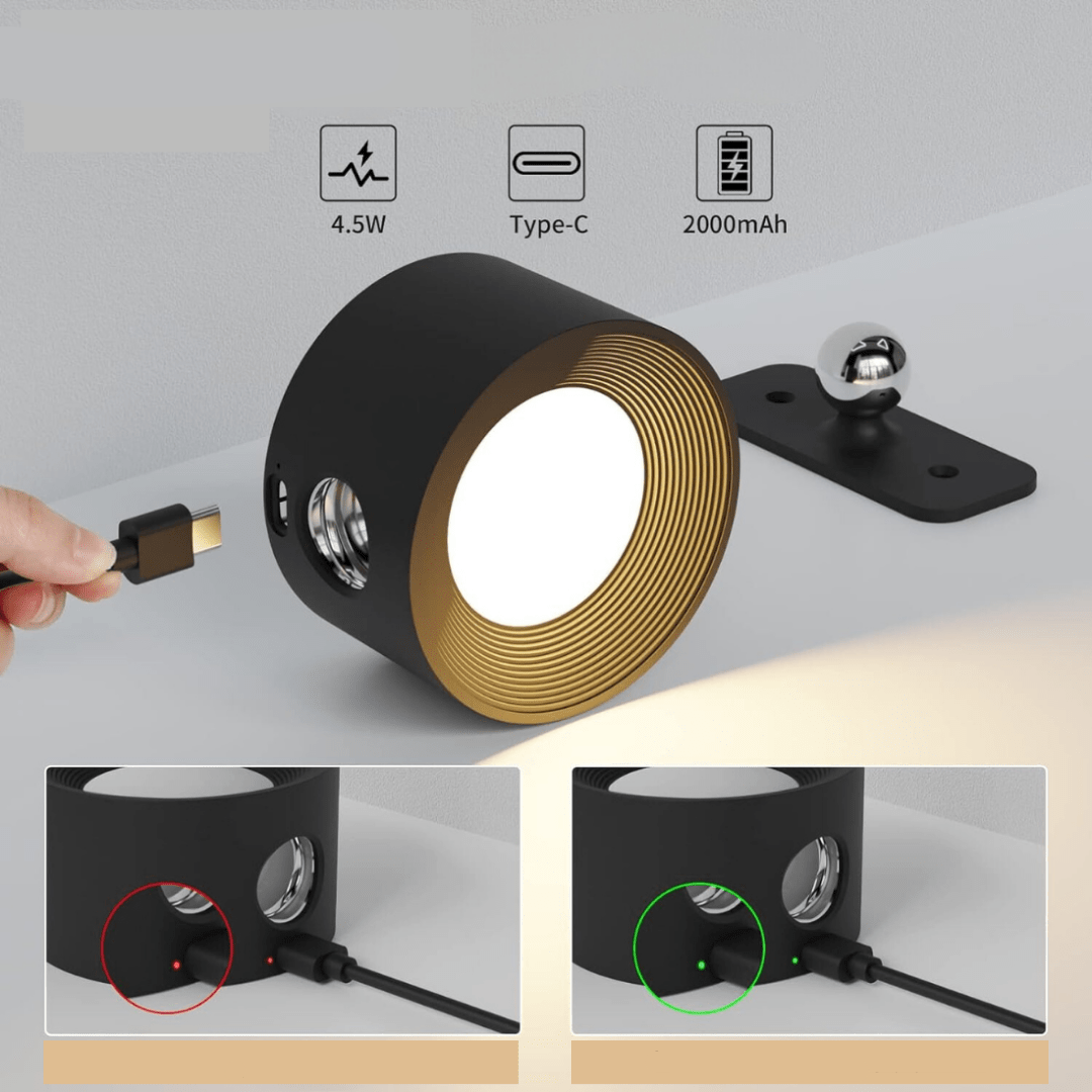 BowLift | FlexiLamp – Cordless rechargeable 360° wall lamp