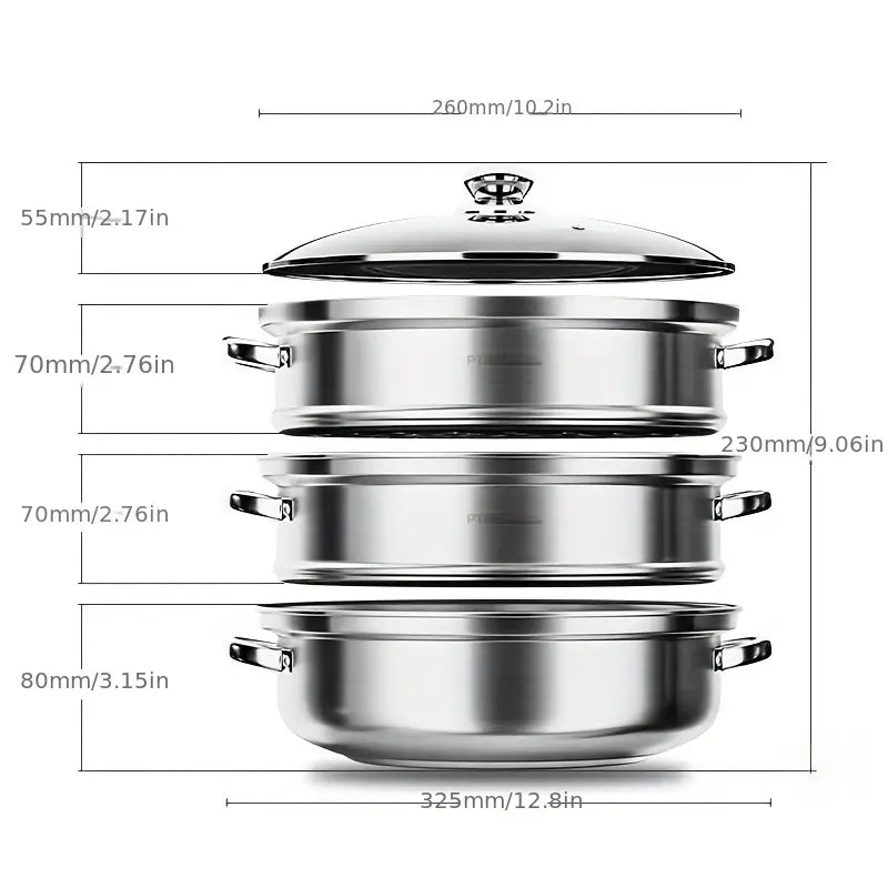 BowLift | 3-Tier Food Steamer - NutriSteam