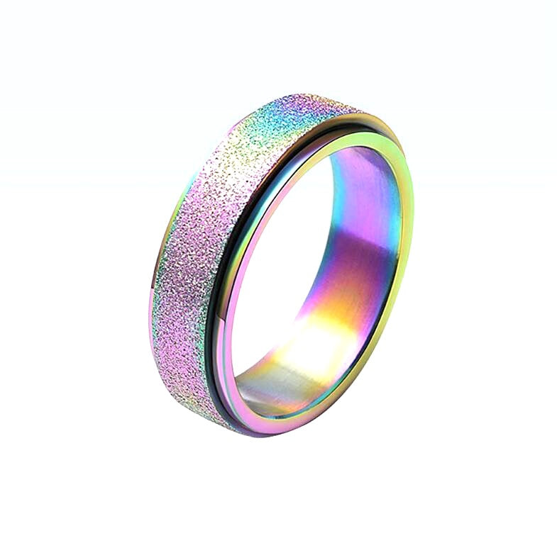 Rotating anxiety rings relieve stress for women and men