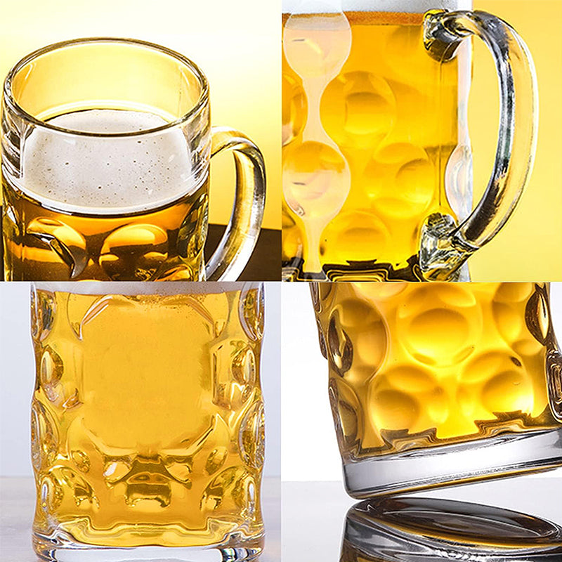 BowLift | 1200ml/40oz Big Beer Mug Jumbo Glass Beer Mug With Handle Super Beer Glass BPA Free