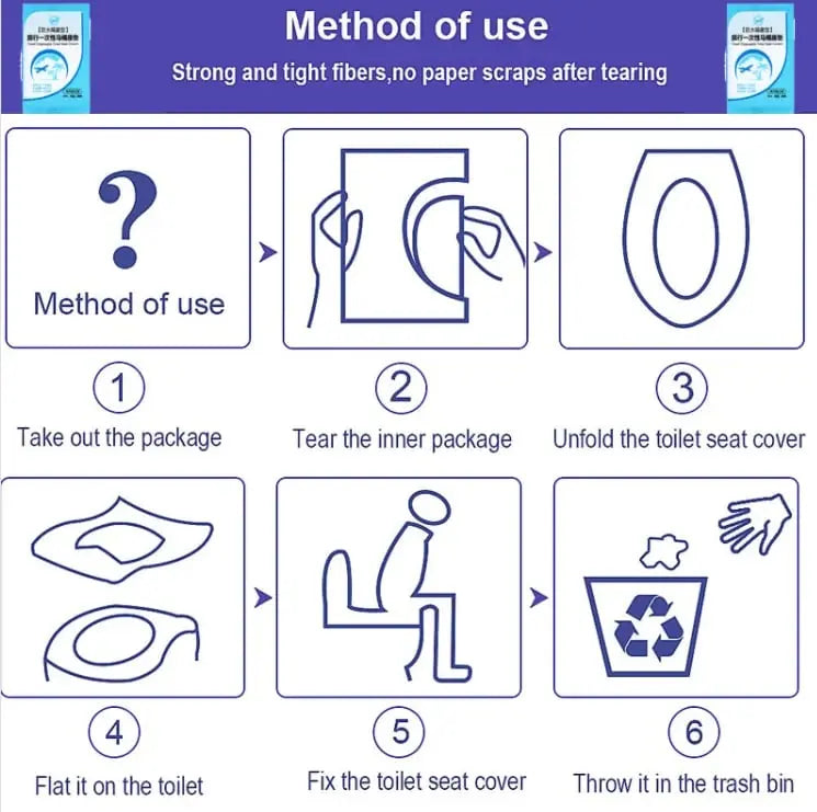 BowLift | 30+20 | Disposable Toilet Seat Covers – Hygienic & Ideal for On-the-Go