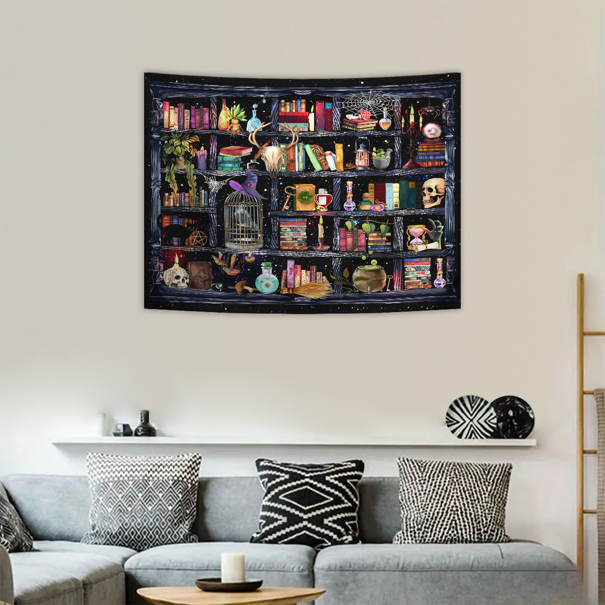 BowLift | Skeleton Horror Halloween Tapestry