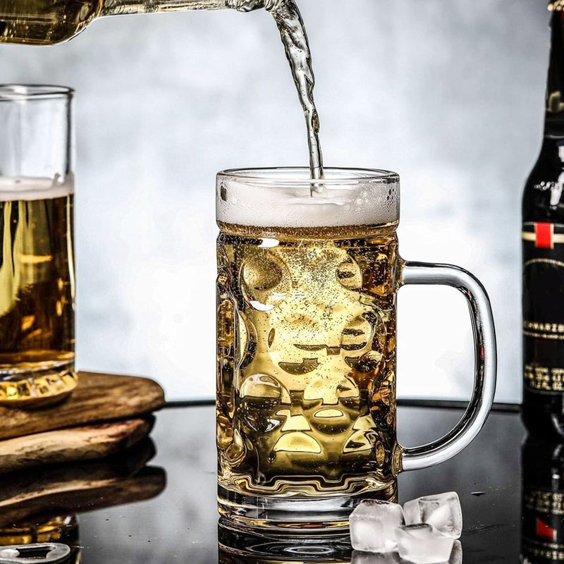 BowLift | 1200ml/40oz Big Beer Mug Jumbo Glass Beer Mug With Handle Super Beer Glass BPA Free