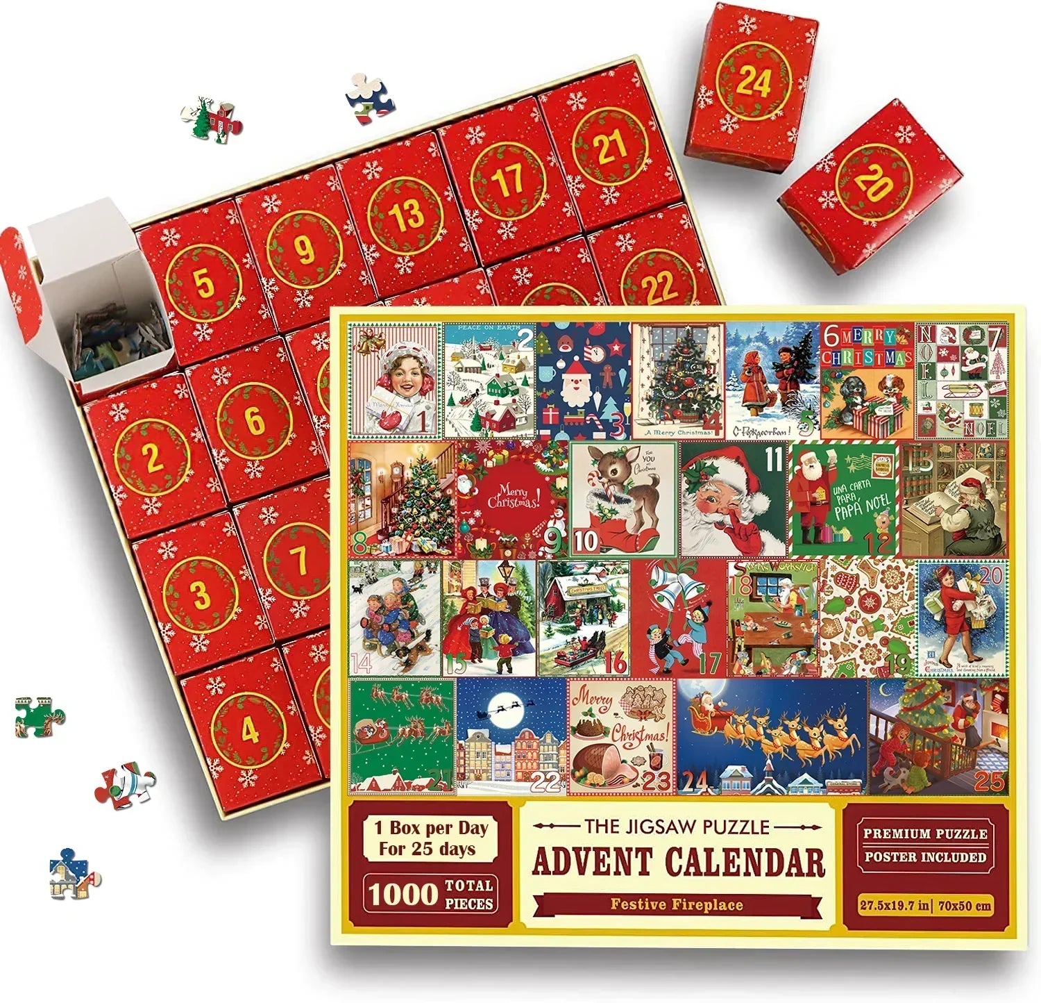 BowLift | Christmas Advent Calendar Puzzle Game 1000 Pieces