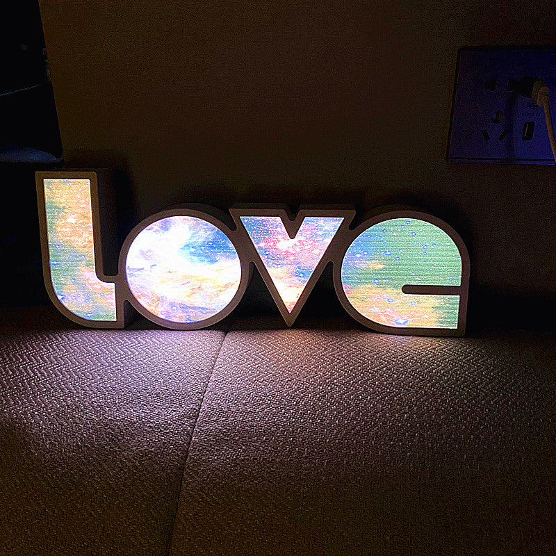 BowLift | Modern Art Deco waterproof PS LOVE letters LED table lamp for the bedroom