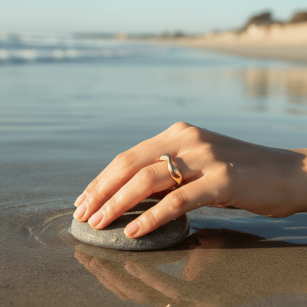 BowLift | Adjustable Ring with Ocean Design