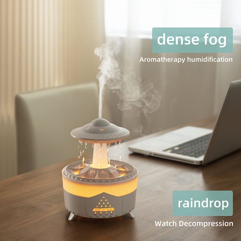 BowLift | Relaxing Raindrop Aromatherapy Essential Oil Diffuser - LED Light & Humidifier