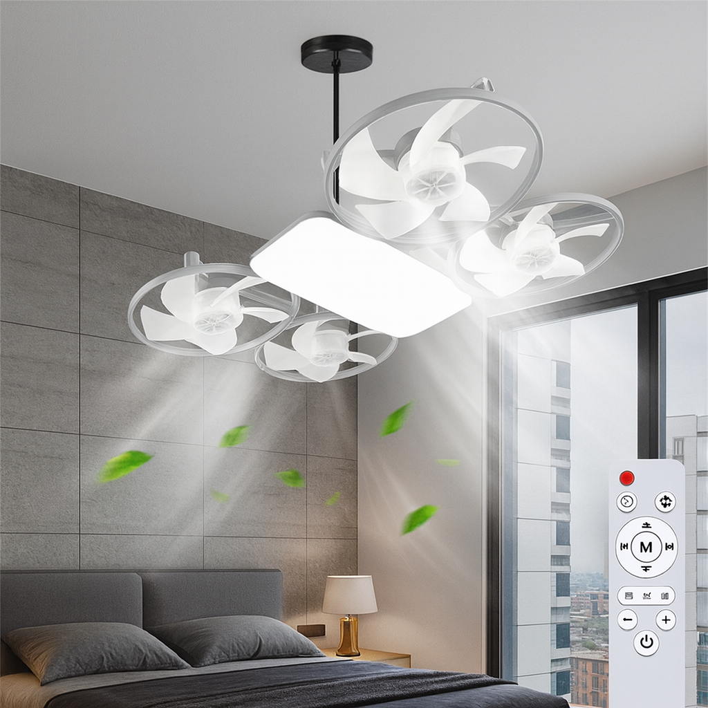 BowLift | Summer Cool Multi-Propeller Modern LED Ceiling Fan