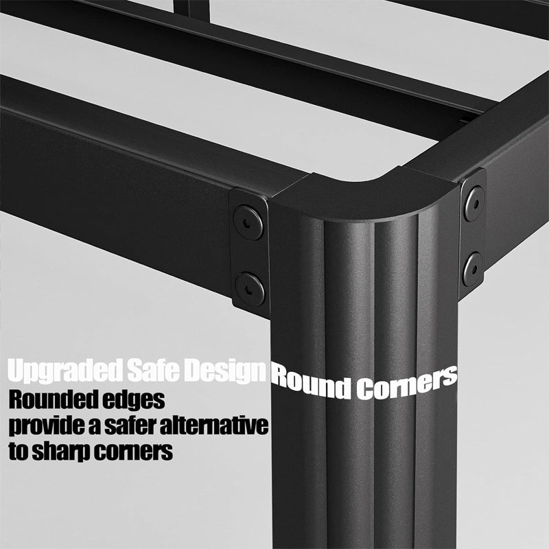 BowLift | 14 Inch King Bed Frame 3000 lbs Loading Capacity Heavy Duty Metal Bed Frame with Round Corners Noise Free