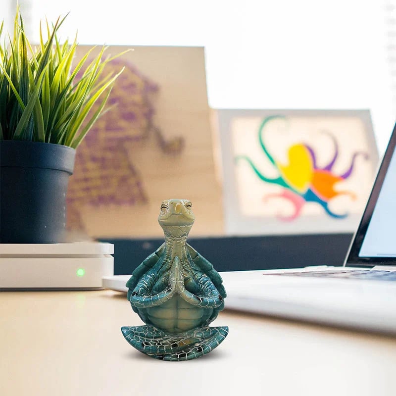 BowLift | Resin Sea Turtle Figure – Calming Meditation Decoration for Home