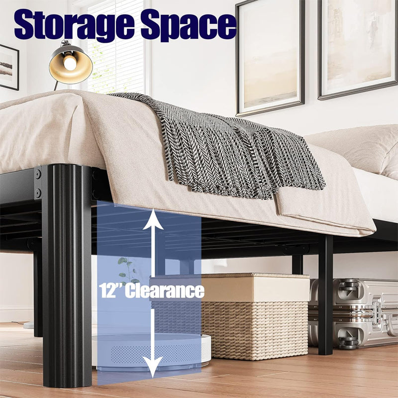 BowLift | 14 Inch Queen Bed Frame 3000 lbs Loading Capacity Squeak Resistant Bed Frame Platform