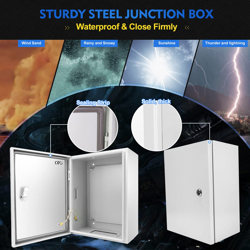 BowLift | 12" x 10" x 6" Electrical Enclosure Steel Electrical Junction Box NEMA 4X IP66 Enclosure Box