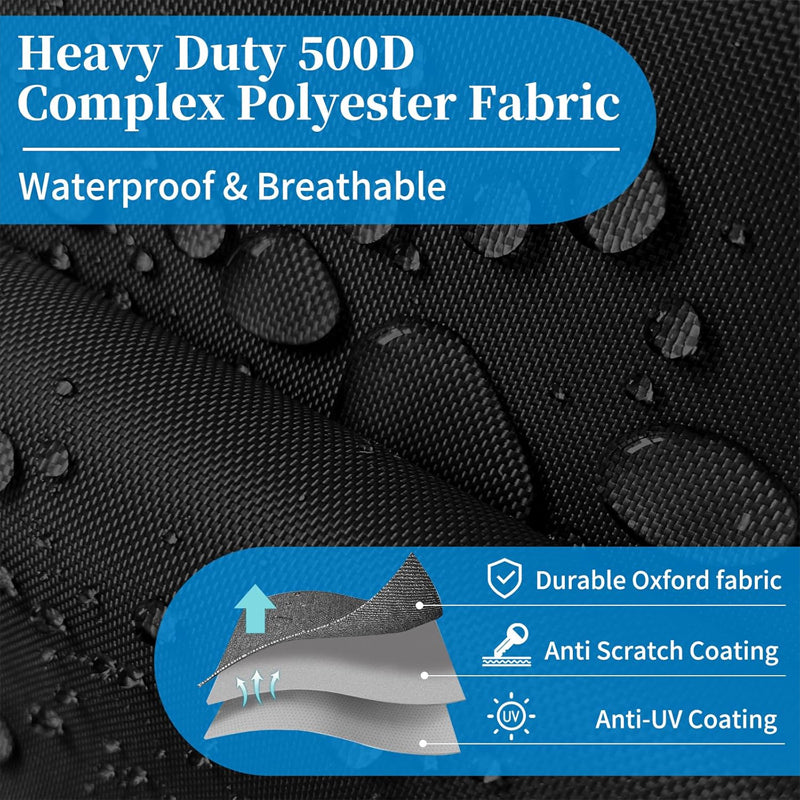 BowLift | 14'-16' Boat Cover 500D Waterproof Boat Cover UV Resistant Marine Grade Outboard Cover