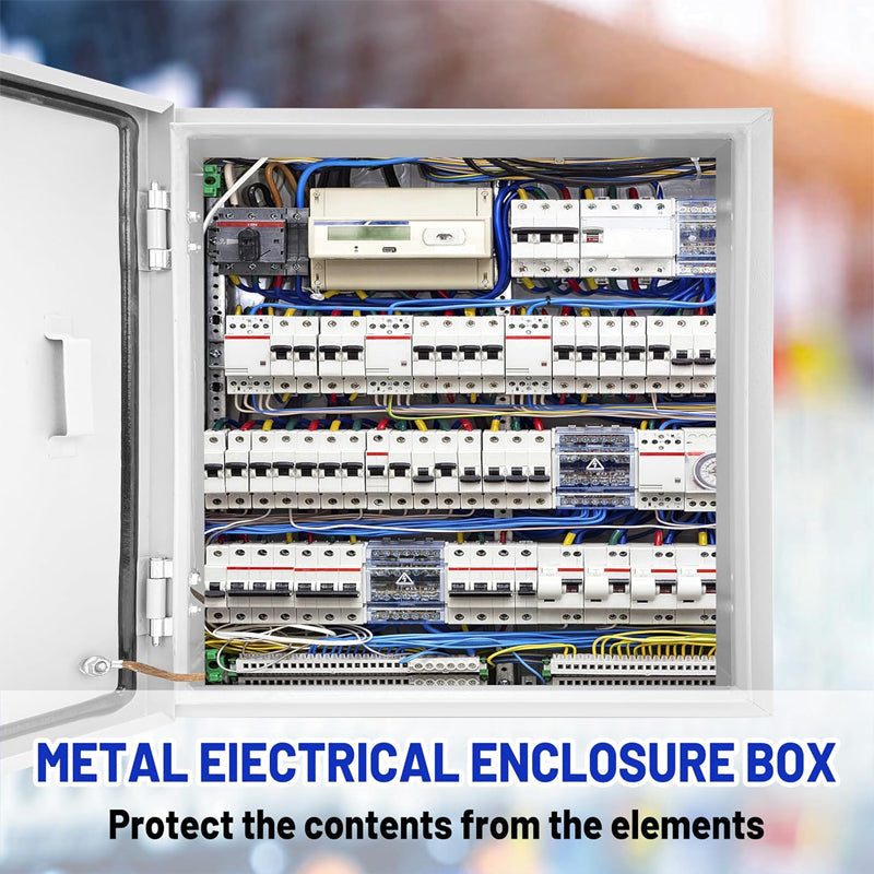 BowLift | 16" x 16" x 8" Outdoor Electrical Box Lockable Electrical Junction Box NEMA 4X Electrical Enclosure