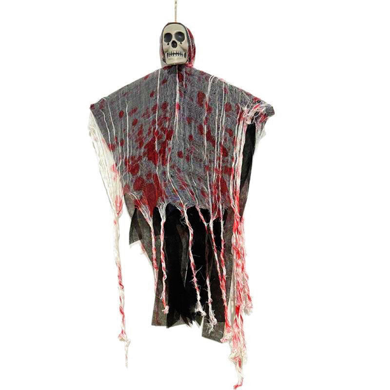 BowLift | Halloween Hanging Decoration – Blood Red Luminous Skull Ghost
