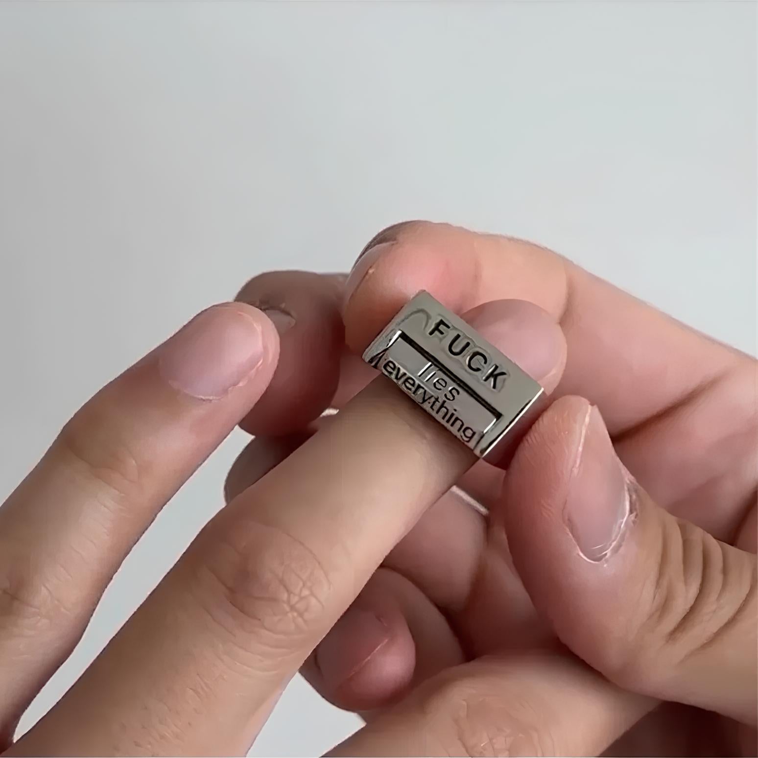 BowLift | Funny Rotatable 'FICK' Ring Rotatable Mood Control Ring